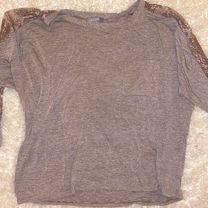 Brown/tan long sleeve with lace